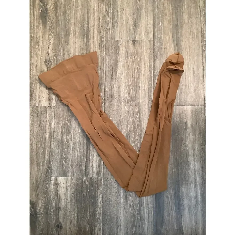 Wolford Womens XL Beige Individual 10 High Waist Tights Minimalist Luxury C3-5